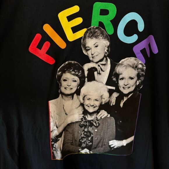 The Golden Girls Fierce Black Cotton Tee Shirt Colorful Letters size 3XL - Picture 4 of 5
